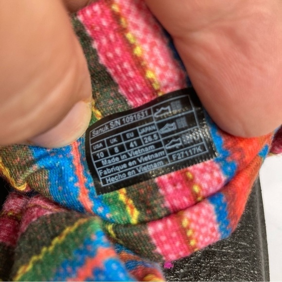 Sanuk multicolored sling back sandals size 10 - Picture 5 of 6